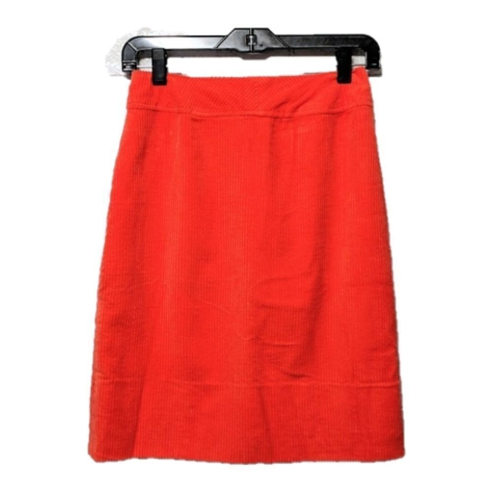VINTAGE Miss Pat Corduroy A-Line Orange Skirt XS